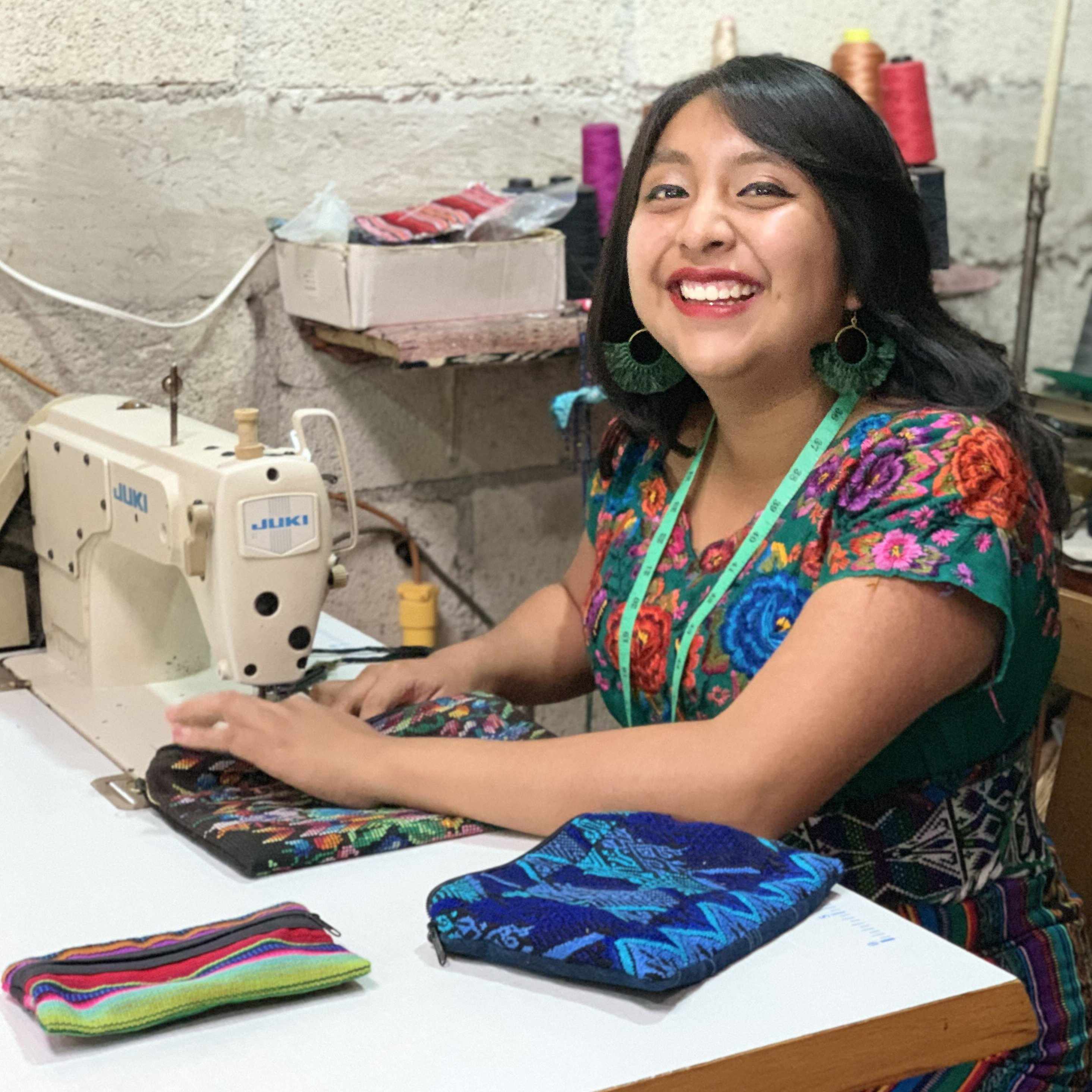 Maya Up-cycled Huipil Cosmetic One-of-a-Kind Bag (Small) - Guatemala - Image 5