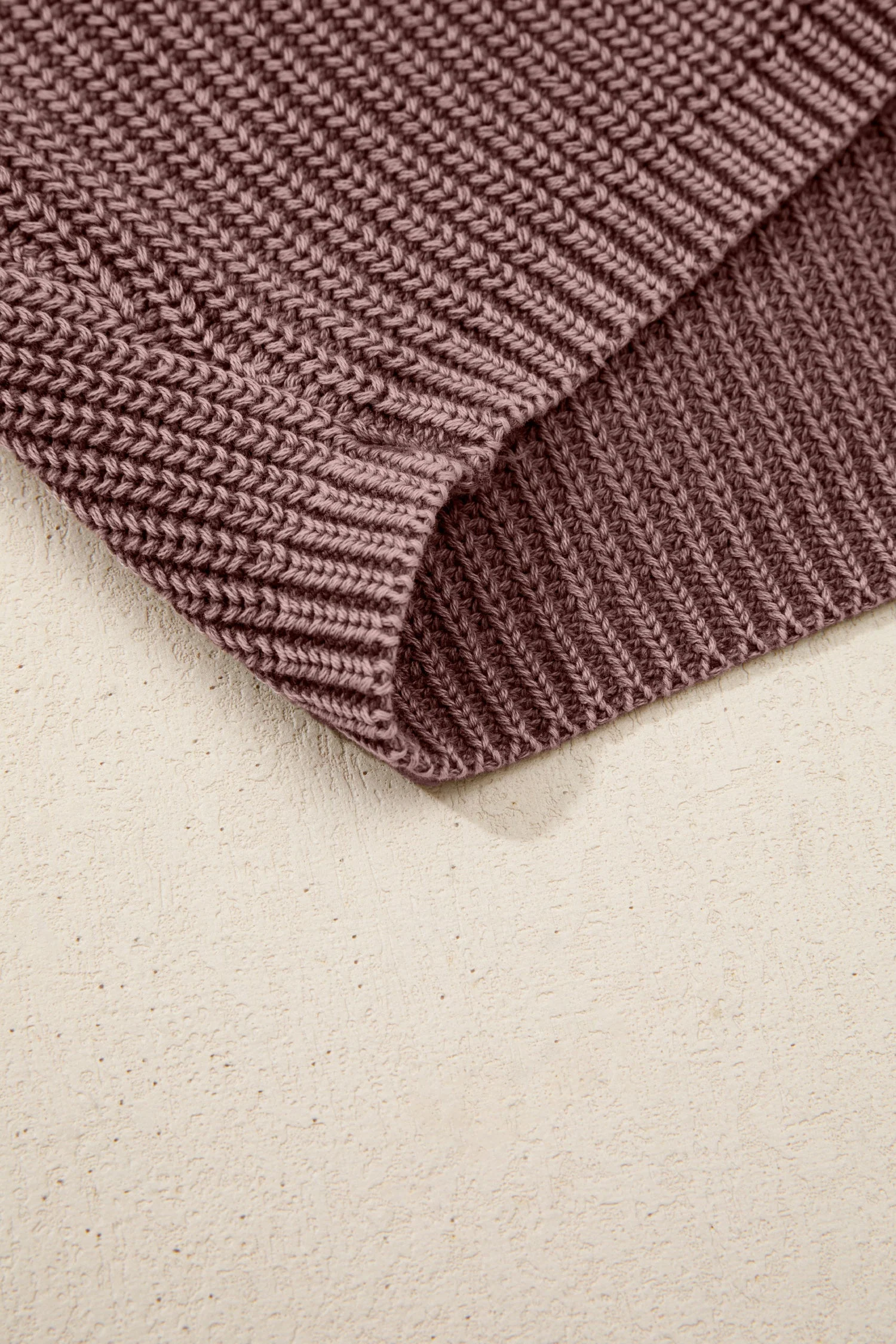 Mineral Wash Buttoned Polo Collar Knit Sweater - Image 5