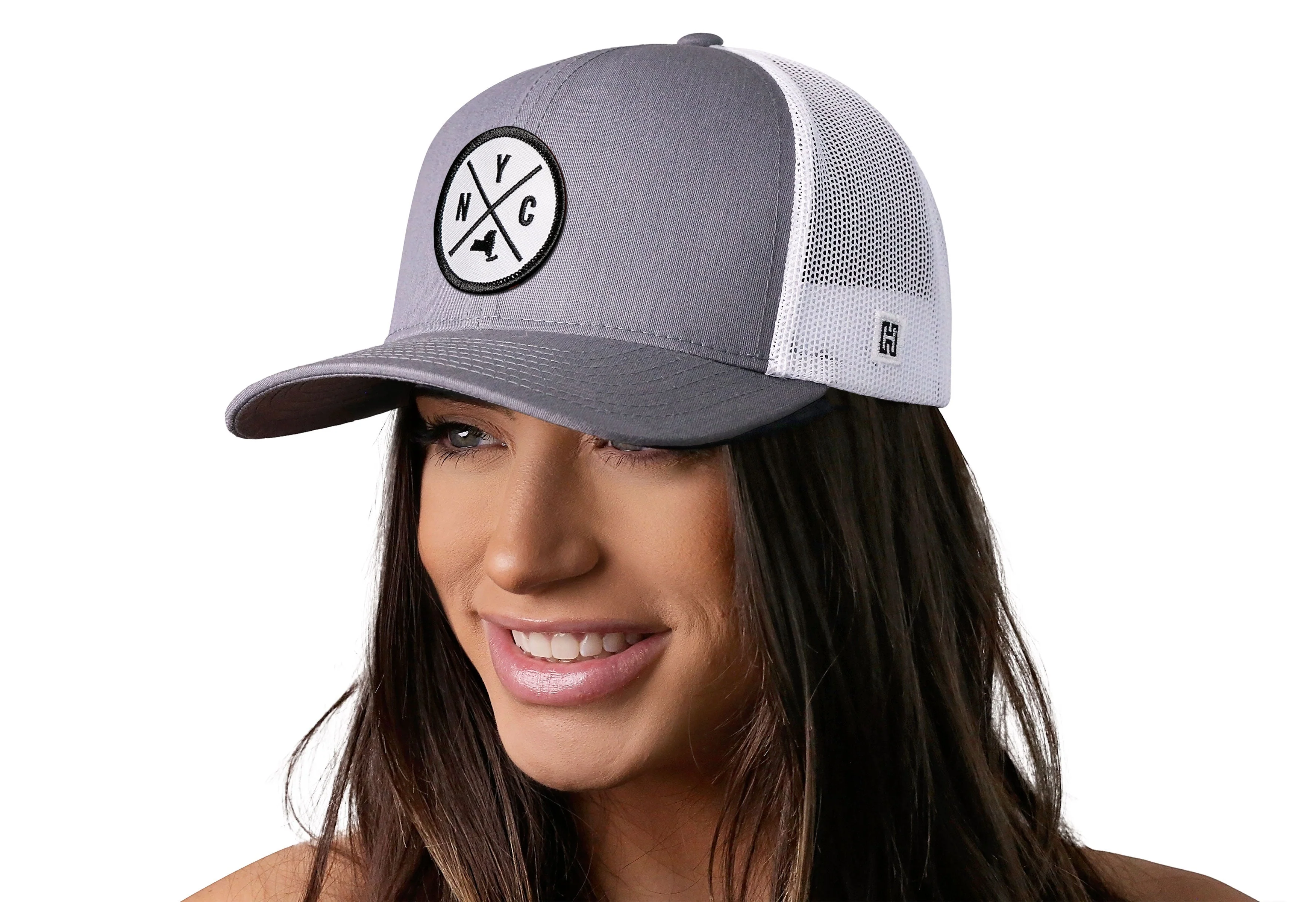 New York City Trucker Hat  |  Gray-White NYC X Snapback - Image 4