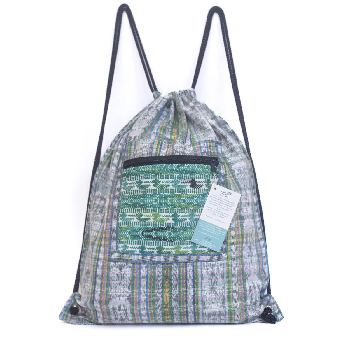 Salsa Upcycled Corte Backpack - Unique Guatemalan Handicraft - Image 23