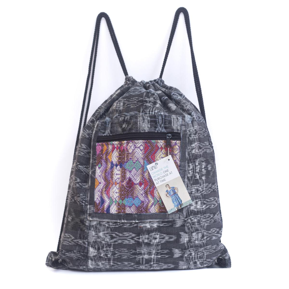 Salsa Upcycled Corte Backpack - Unique Guatemalan Handicraft - Image 32