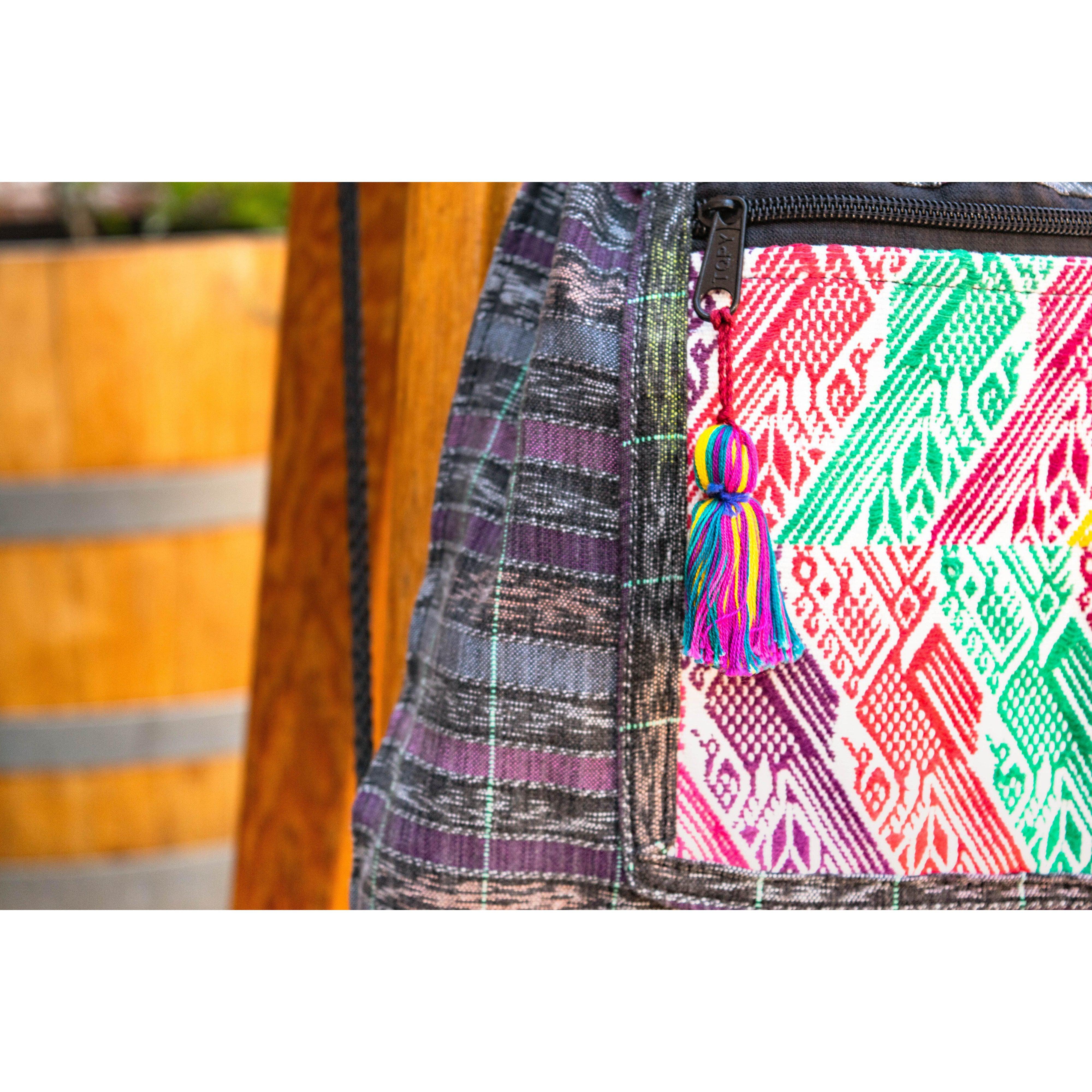 Salsa Upcycled Corte Backpack - Unique Guatemalan Handicraft - Image 4