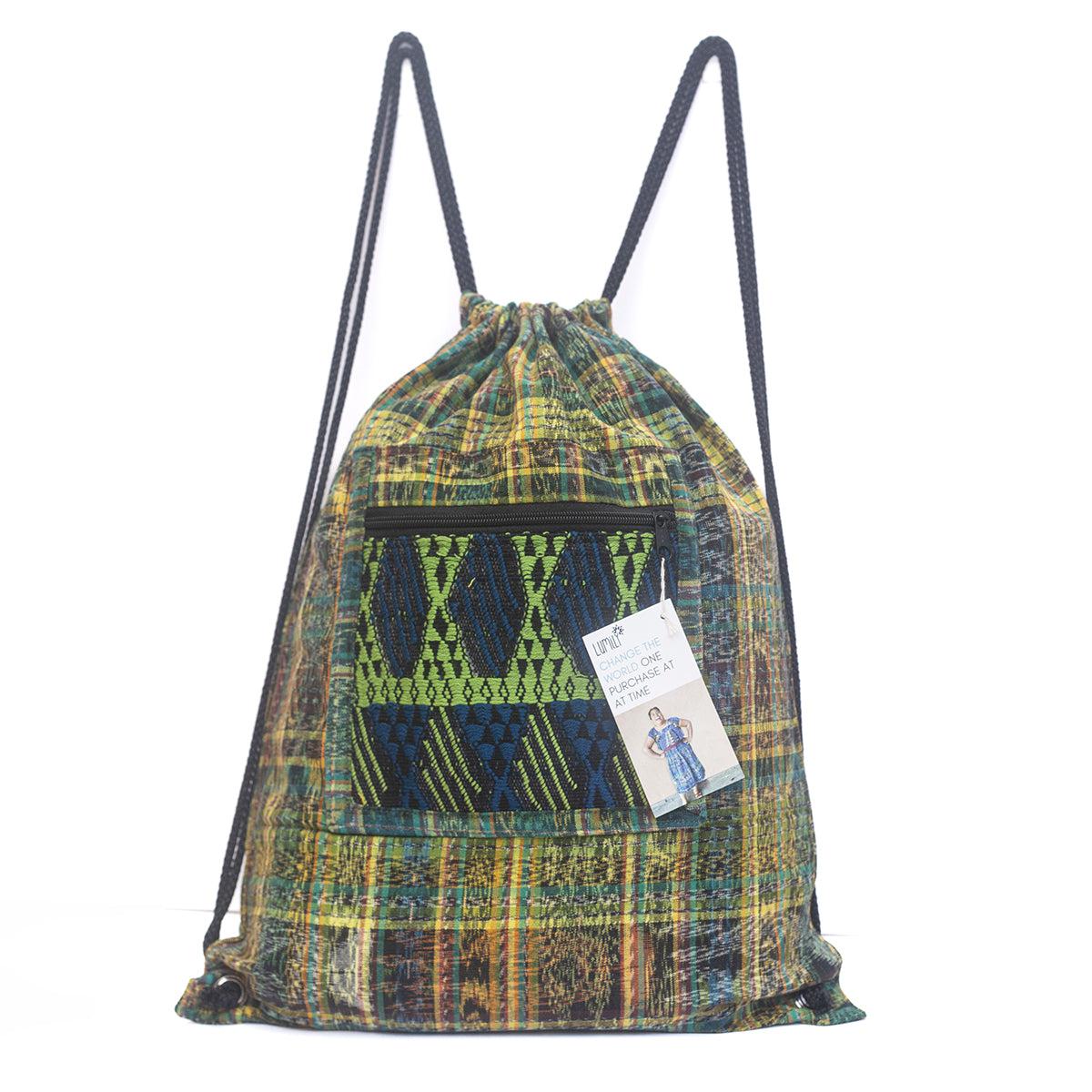 Salsa Upcycled Corte Backpack - Unique Guatemalan Handicraft - Image 43