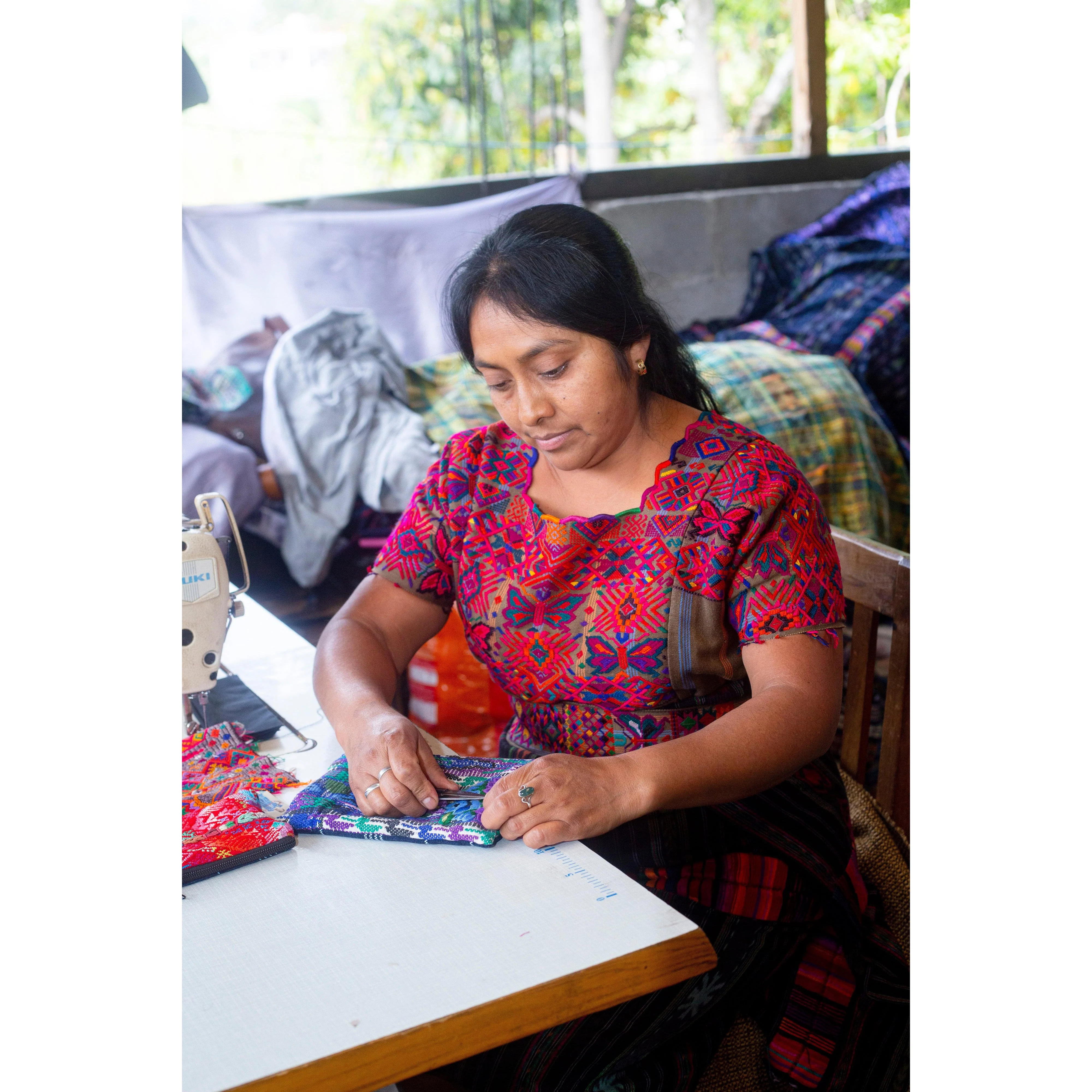 Salsa Upcycled Corte Backpack - Unique Guatemalan Handicraft - Image 5