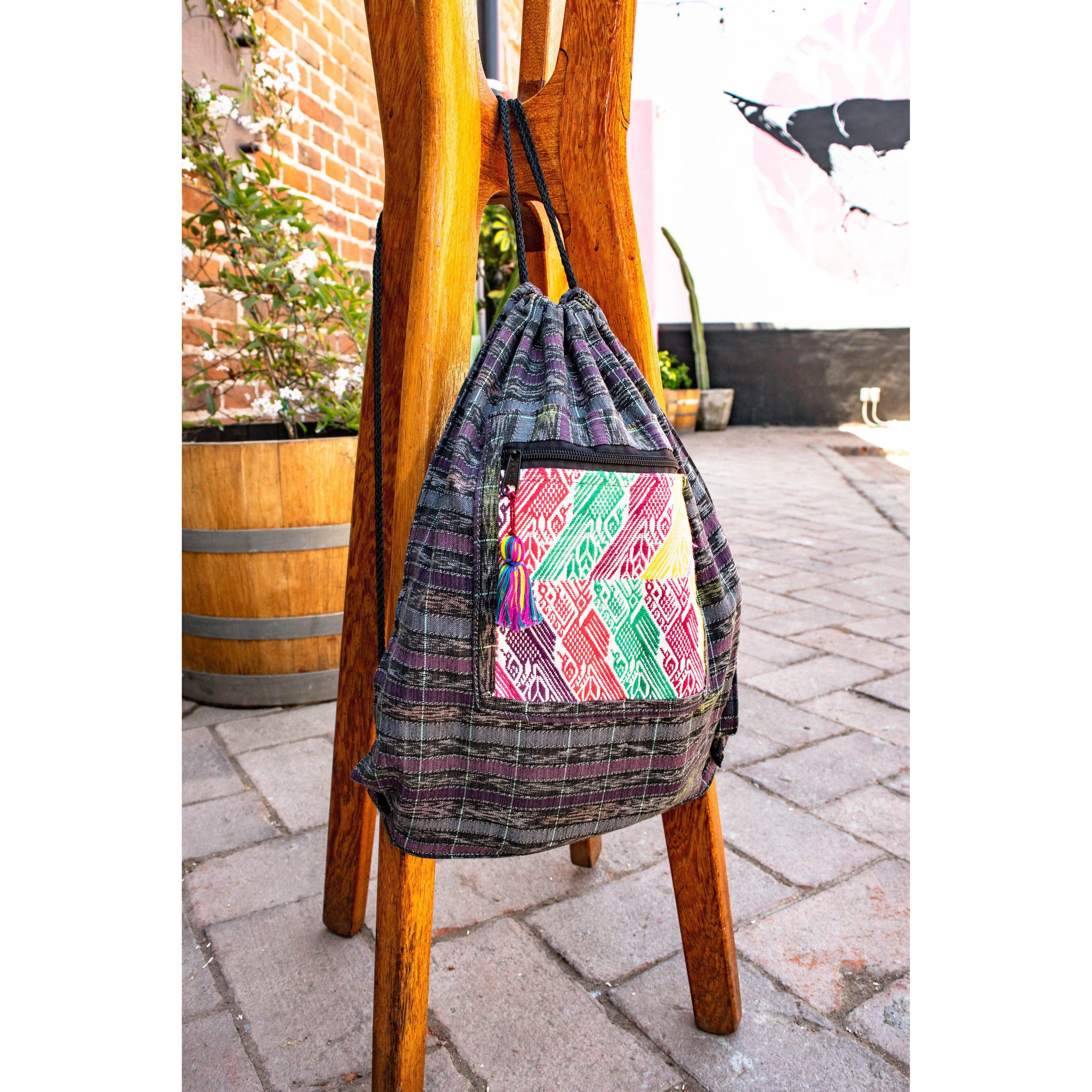 Salsa Upcycled Corte Backpack - Unique Guatemalan Handicraft - Image 56
