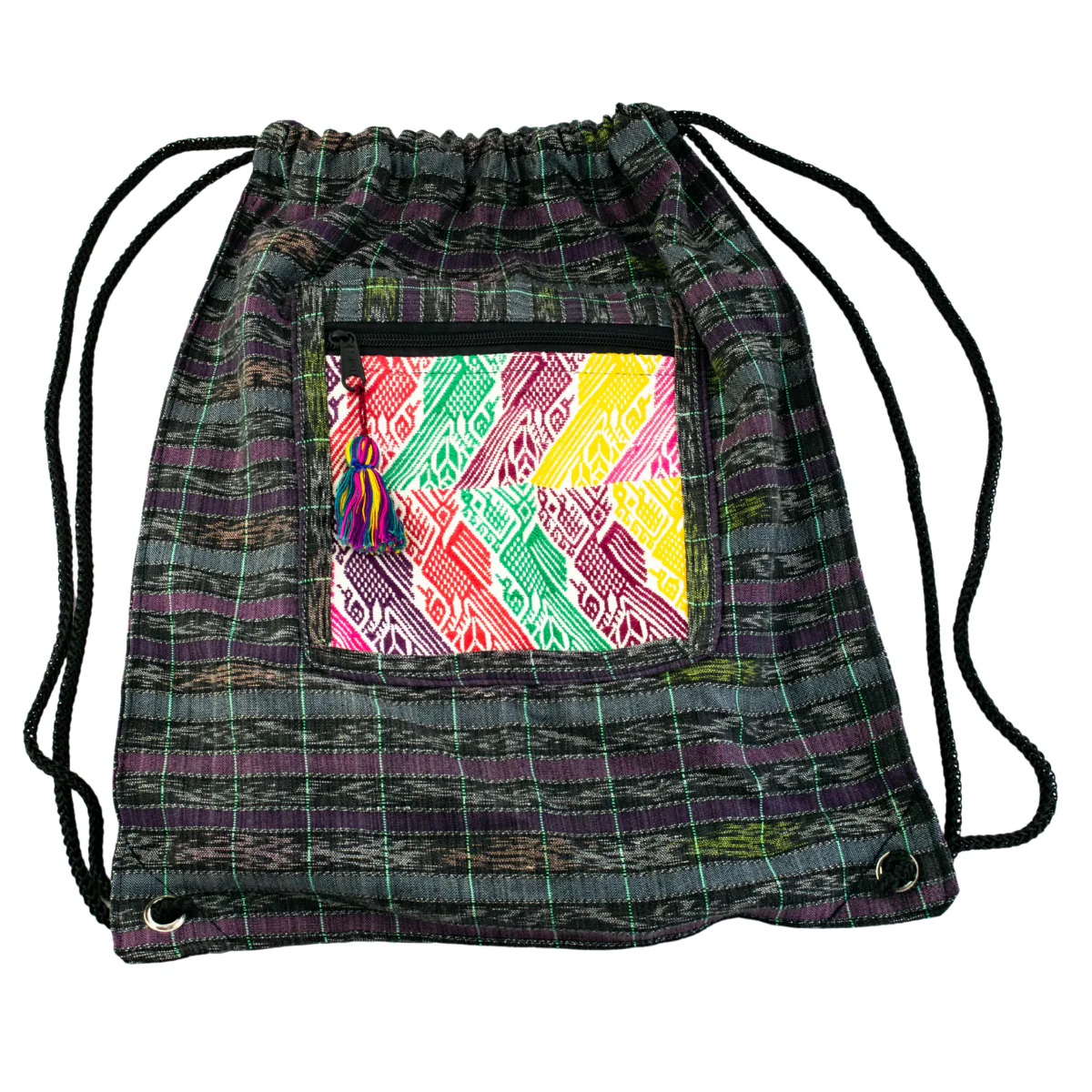 Salsa Upcycled Corte Backpack - Unique Guatemalan Handicraft - Image 58