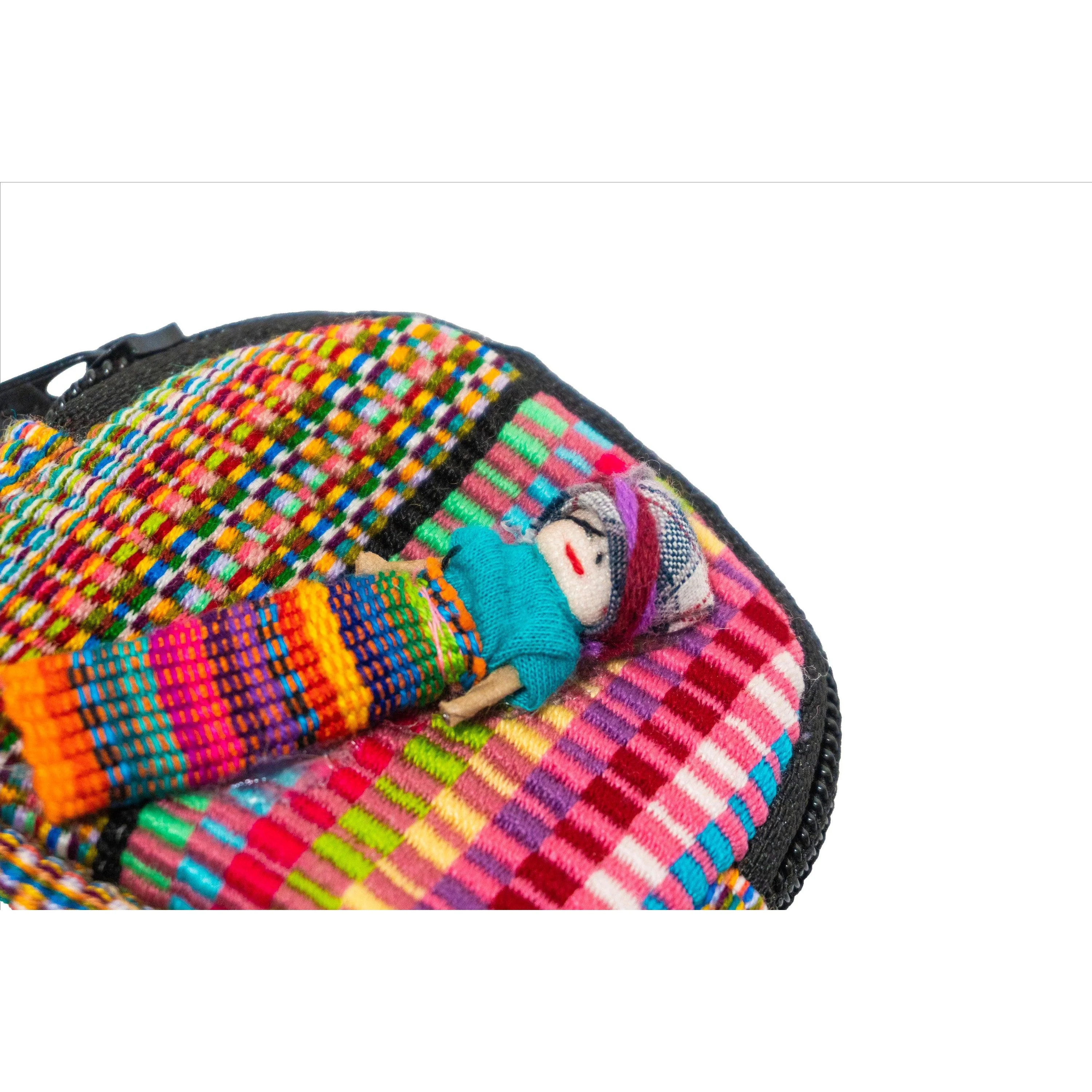 Worry Doll Tiny Bag Keychain | Coin Purse | AirPod Bag - Guatemala - Image 10